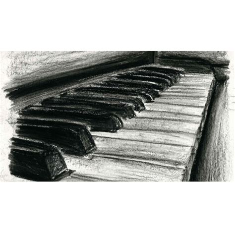 Piano Keys Pencil Drawing
