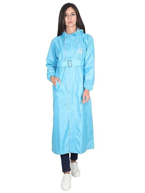 FabSeasons Women's Raincoat (609-BlueStripes-XL_Blue_X-Large) : Amazon ...
