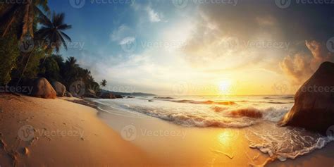 Beautiful beach view AI Generate 23284752 Stock Photo at Vecteezy