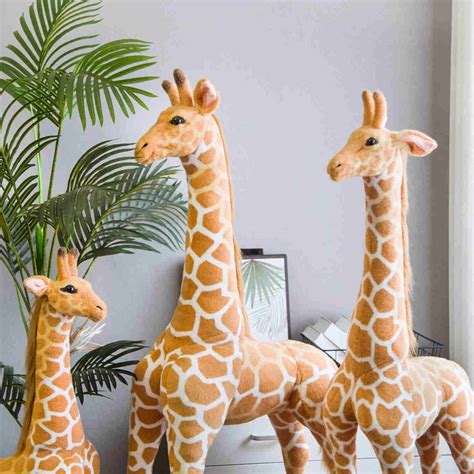 Giraffe Stuffed Animal Realistic Giant Giraffe Plushie Toy Gifts 47Inch ...