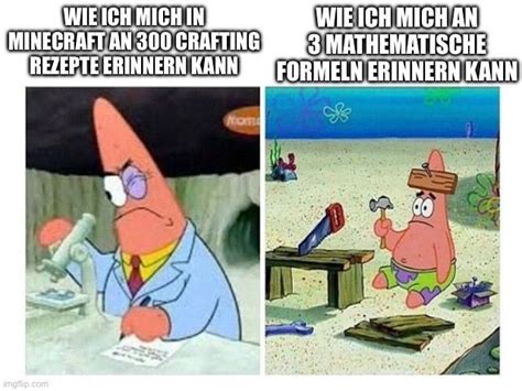 Minecraft-Wissen vs. Mathe-Wissen - Memes - Schlechte Witze