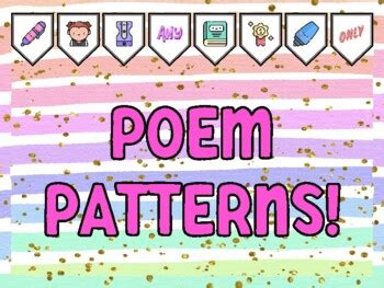 POEM PATTERNS! Poetry Bulletin Board Kit school resource by Nitin Sharma
