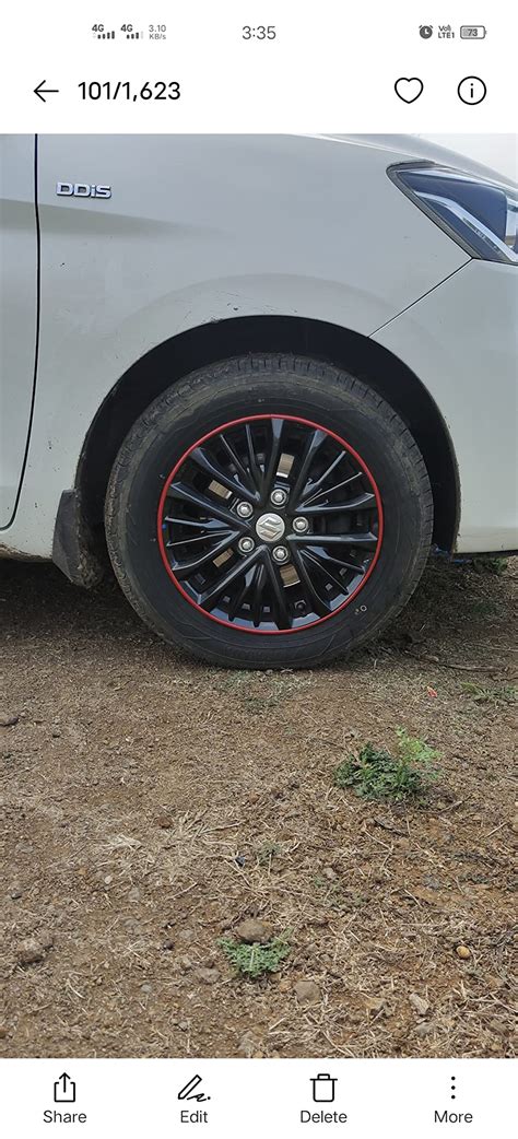 AUTO MT (RED) Car Universal Alloy Wheel Rim Ring Tyre Guard Edge ...