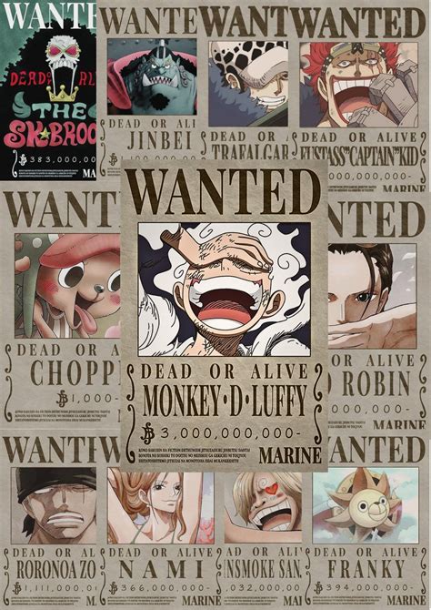 One Piece Bounty Posters L Read-to-print Luffy Zoro 11 - Etsy | One ...