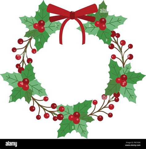 Christmas Holiday Wreath Icon Stock Vector Image & Art - Alamy