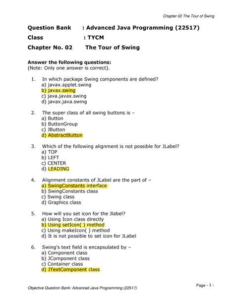 Java chp2 - Java notes - Page - 1 - Question Bank : Advanced Java ...