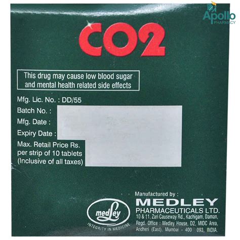 CO2 TABLET Price, Uses, Side Effects, Composition - Apollo Pharmacy