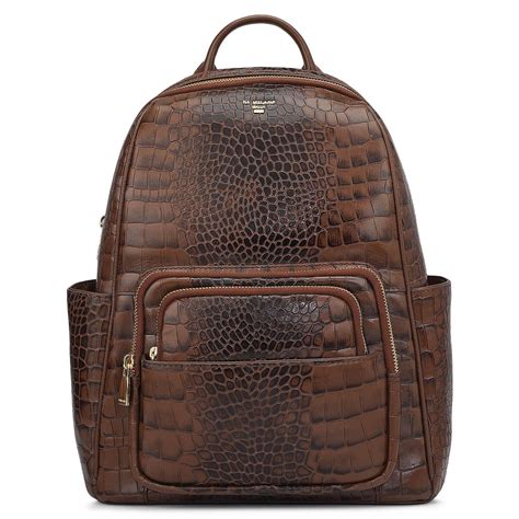 Croco Leather Backpack - Date – Da Milano