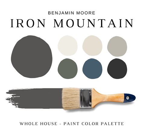Benjamin Moore IRON MOUNTAIN Color Palette - NISH