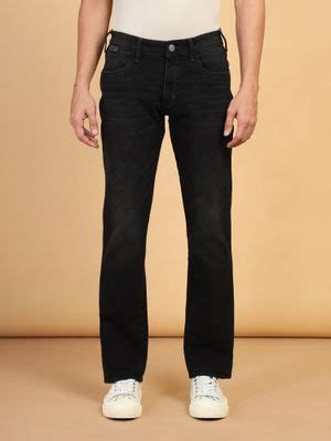Buy Wrangler Men's Black Millard Regular Fit Mid Rise Light Fade Jeans ...