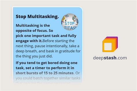 Image result for How to Stop Multitasking