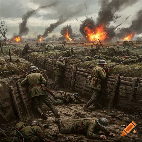 World War One scene on Craiyon