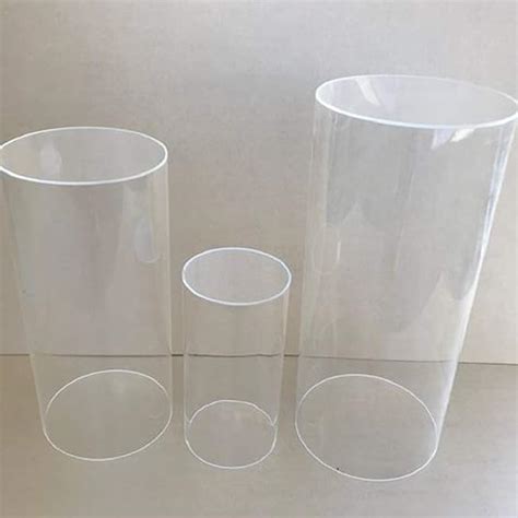 NAXILAI Plinths White Acrylic Round Cylinder Plinth Stands Display ...