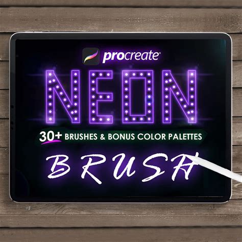 30 Procreate Neon Brushes, Procreate Neon Lights, Procreate Neon ...