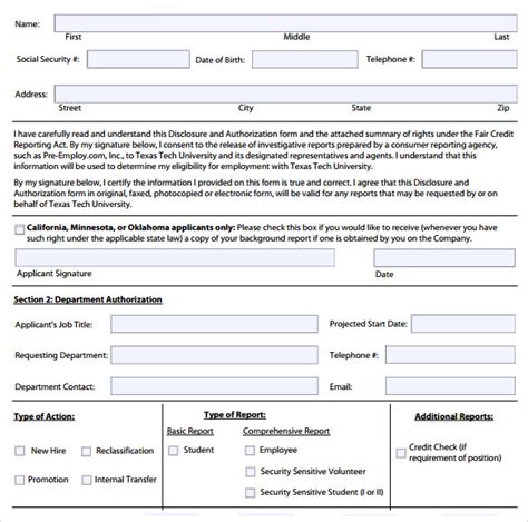 Image result for Background Check Form Signed Sample