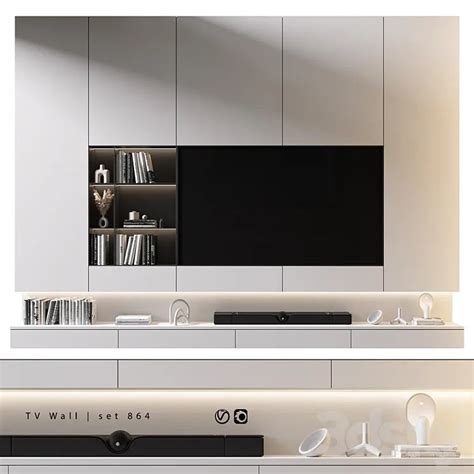 TV Wall | set 864 3DS Max Model – 3DSky Model Free
