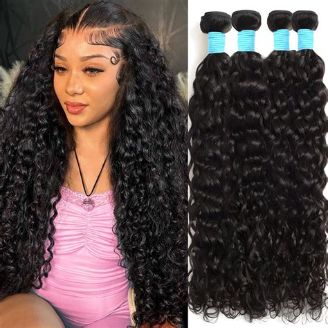 Amazon.com : LUXEDIVA 12A Deep Wave Human Hair Bundles 22 24 26 Inch ...