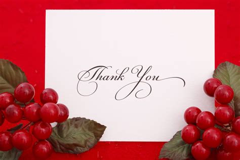 Printable Holiday Thank You Cards