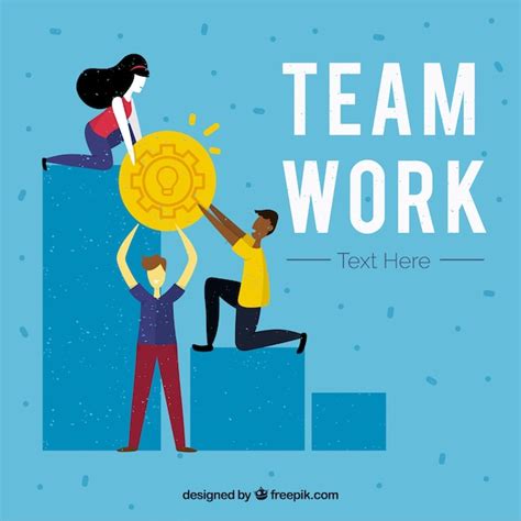 Teamarbeitskonzept mit flachem Design | Kostenlose Vektor