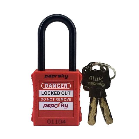 Safety Padlocks Red PS-LOTO-PPNR-38 Exporter at Attractive Price Nylon Body