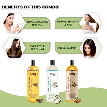 Rey Naturals 100% Pure & Natural Hair Oils