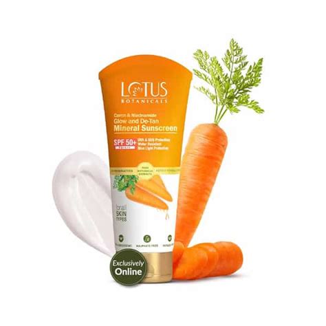 Buy LOTUS BOTANICALS CARROT & NIACINAMIDE GLOW AND DE-TAN MINERAL ...