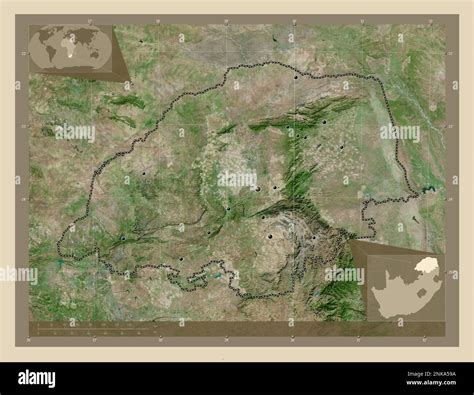 Limpopo, province of South Africa. High resolution satellite map ...