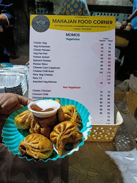 Menu at Mahajan Food Corner - Best Food corner in Mulund., Mumbai