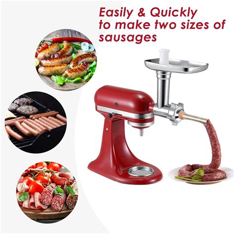 Buy Metal Food Grinder Attachments for KitchenAid Stand Mixers, Meat ...