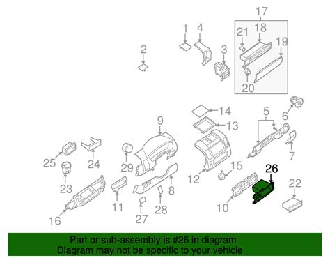 2009-2019 Nissan Switch Bezel 25412-ZL40A | Hart Nissan of NoVa