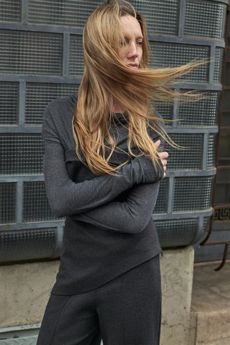 DRAPED T-SHIRT WITH LYOCELL - Dark grey marl | ZARA India