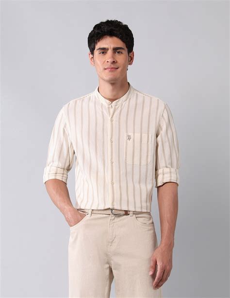 Vertical Striped Pure Cotton Shirt – U.S. Polo Assn. India