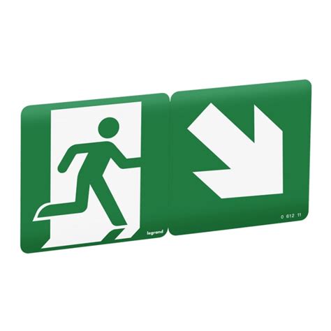 061211 Legrand | PICTO RUNING MAN + FLECHE 45 | 266-3698 | RS