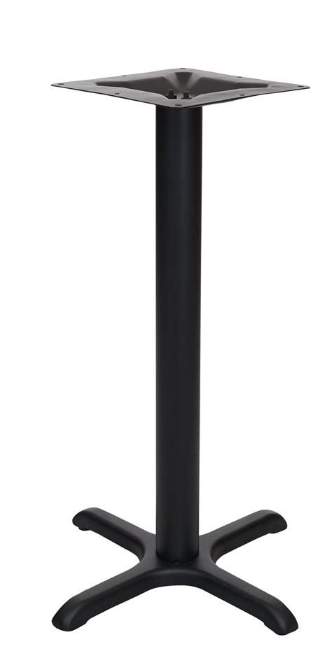 BFM Seating STB Black 22x22" Cross Indoor Counter Height Table Base ...