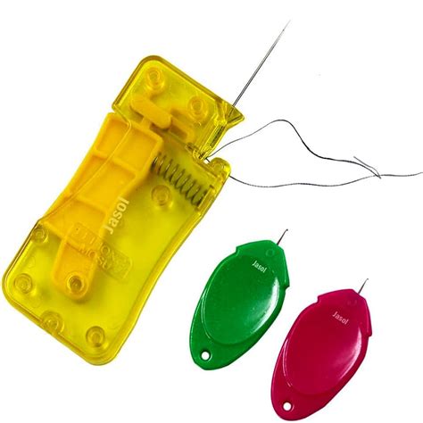 Jasol Automatic Sewing Needle Threader With 2 Pcs Plastic Needle ...