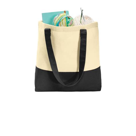Port Authority ® Colorblock Cotton Tote. BG414 | Colman and Company