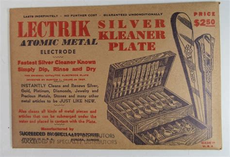 Silver Cleaning Plate Lectric Kleaner Plate N.O.S. Atomic Metal Vintage