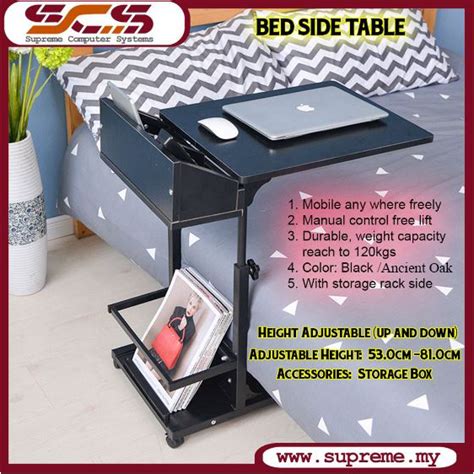 Height Adjustable Computer Table Moveable / Laptop Table / Notebook ...