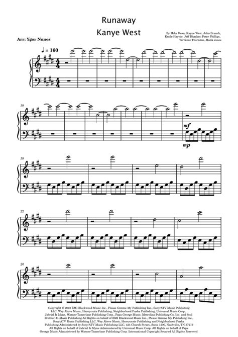 Runaway Piano Sheet Music at Pearlie Ruiz blog