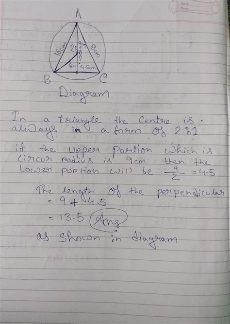 In AABC, AB = 16 cm and AC = 9cm. What is the length of the ...