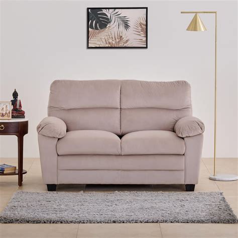 Buy Helios Mojo Velvet 2-Seater Sofa - Greige from Helios by Home ...