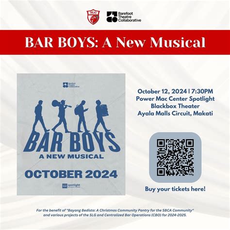Bar Boys: A New Musical presented by SLG for the benefit of Bayang ...