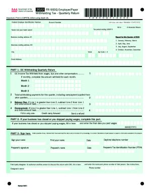 2022-2026 Form DC FR-900Q - Fill Out, Sign & Share Online | pdfFiller