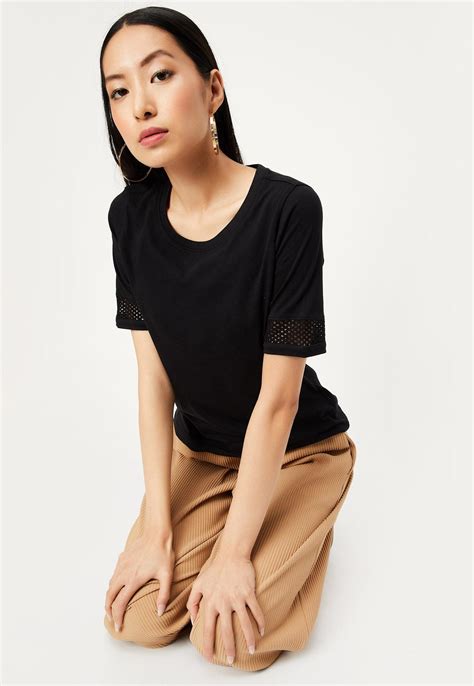 Buy Women Crochet Panel T-shirt Online at just Rs. 299.0 ...