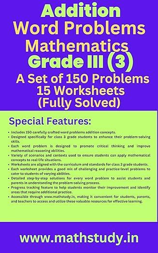 Math word problems grade 3 150 Practice Questions - Mathematics Daily ...