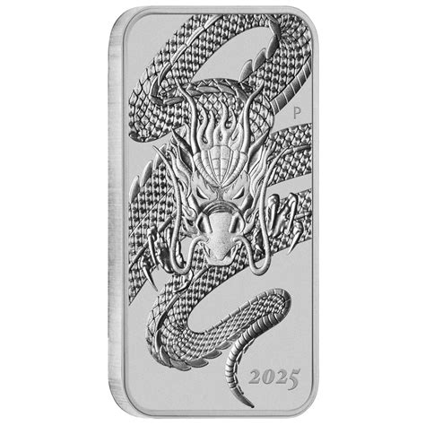 2025 Dragon - $1 1oz Silver Rectangular Bullion Coin (Perth Mint)