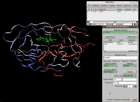 VMD Tutorial MD Analysis 的图像结果