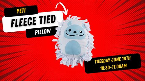 Yeti Fleece Tied Pillow, Brown Deer Public Library, 18 June 2024 ...