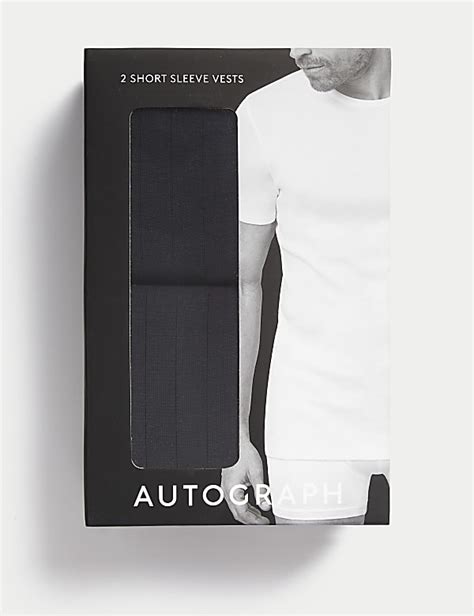 Buy 2 Pack Supima® Cotton Drop Needle Vest Box at Marks & Spencer