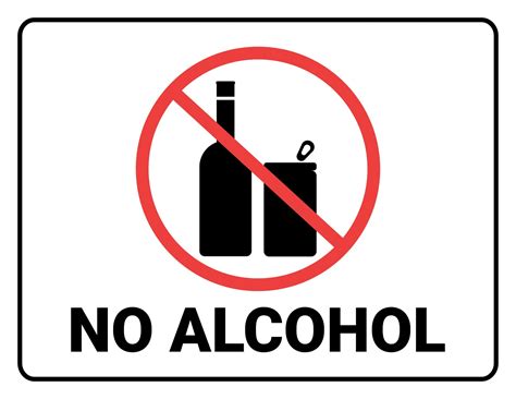 Free Printable No Alcohol Sign [PDF] Drawing, Pictures